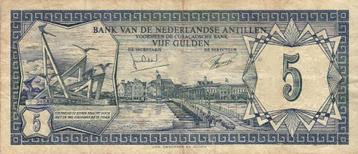 ANTILLEN VIJF GULDEN voorheen CURACQSCHE BANK beschikbaar voor biedingen