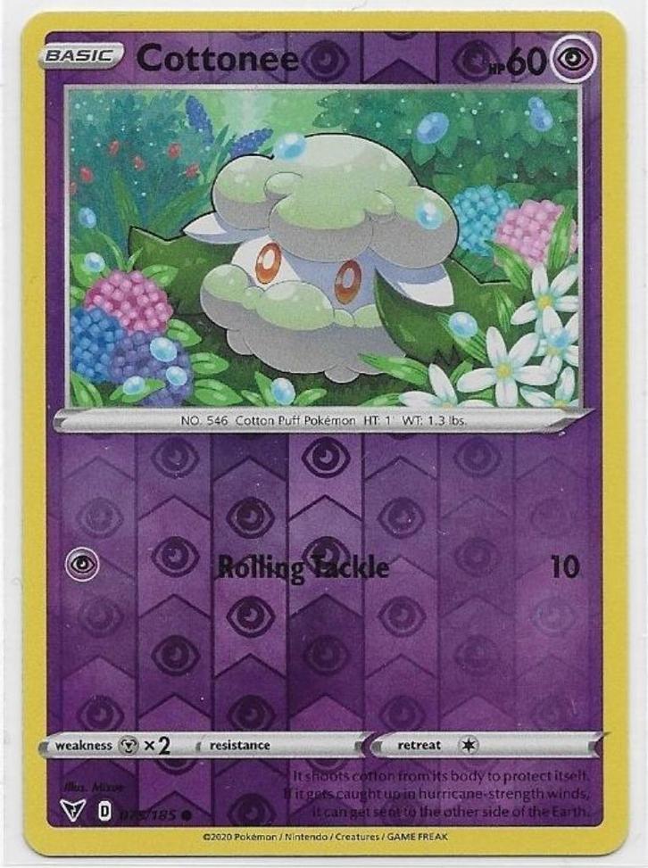 Vivid Voltage,  Cottonee [reverse] 75/185, Hobby en Vrije tijd, Verzamelkaartspellen | Pokémon, Nieuw, Losse kaart, Verzenden