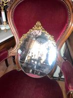 Fraaie grote vintage spiegel., Ophalen, Ovaal, Minder dan 50 cm