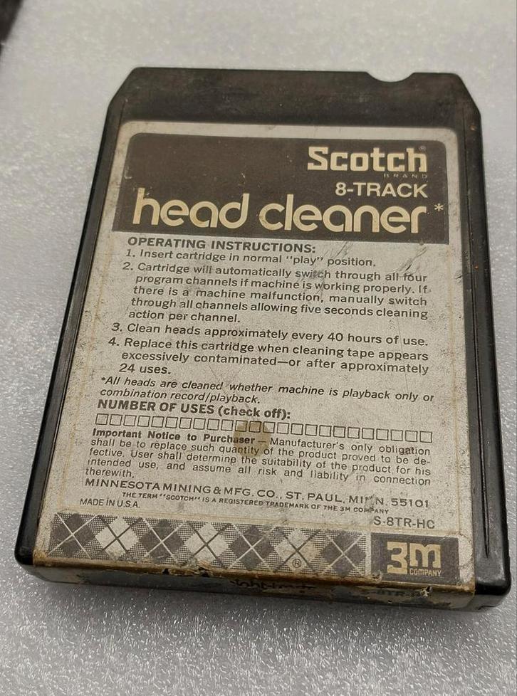 8-Track Koppenreiniger Cassette Scotch, Cd's en Dvd's, Cassettebandjes, Ophalen of Verzenden