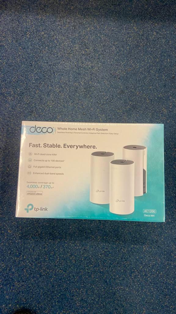 Nieuw Wifi versterker TP-Link Deco M4(3-pack), Computers en Software, WiFi-versterkers, Zo goed als nieuw, Ophalen of Verzenden