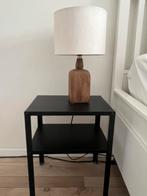 Zara Home - tafellamp 2x houten voet en gebroken witte kap, Huis en Inrichting, Lampen | Tafellampen, Ophalen, Zo goed als nieuw