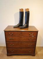 Antieke lederen rijlaarzen met houten mal, Antiek en Kunst, Ophalen of Verzenden