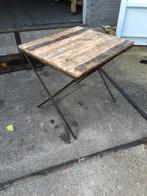 Leuke oude bistro tafels 3 stuks, Tuin en Terras, Ophalen, Gebruikt, Rond, Hout