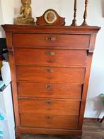 Oude apothekerskast antique, Ophalen, Gebruikt, 100 tot 150 cm, 5 laden of meer