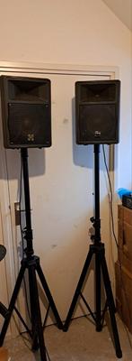 pa setje stage line pab-108 mk2 speakers op statieven, Audio, Tv en Foto, Professionele Audio-, Tv- en Video-apparatuur, Ophalen