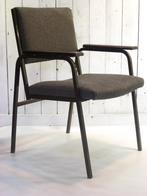 Vintage industrieel, retro directie stoelen, Ophalen, Gebruikt, Bruin, Metaal