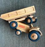 Friedrich Frobel houten tractor met aanhanger, Antiek en Kunst, Antiek | Speelgoed, Ophalen of Verzenden