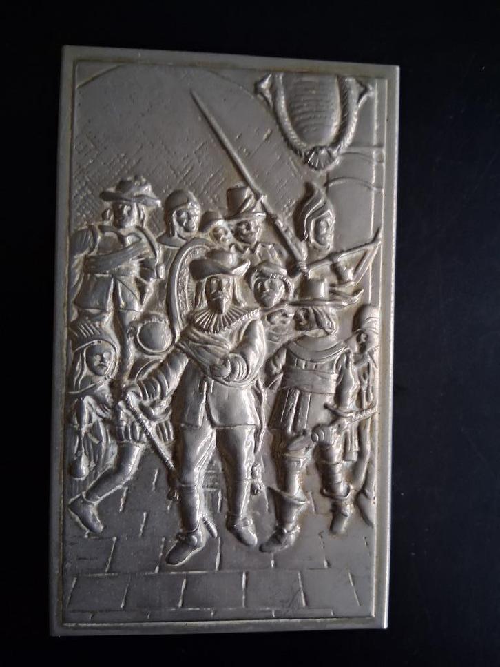 Vintage metalen luciferdooshouder groot *eureka*, Verzamelen, Rookartikelen, Aanstekers en Luciferdoosjes, Gebruikt, Overige typen