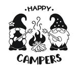 camper caravan bus sticker Happy campers, The River House, Info@theriverhouse.nl, Nieuw, Ophalen of Verzenden