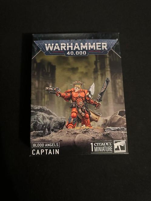 Warhammer Blood Angels Captain, Hobby en Vrije tijd, Wargaming, Gebruikt, Warhammer, Figuurtje(s), Geverfd, Ophalen of Verzenden