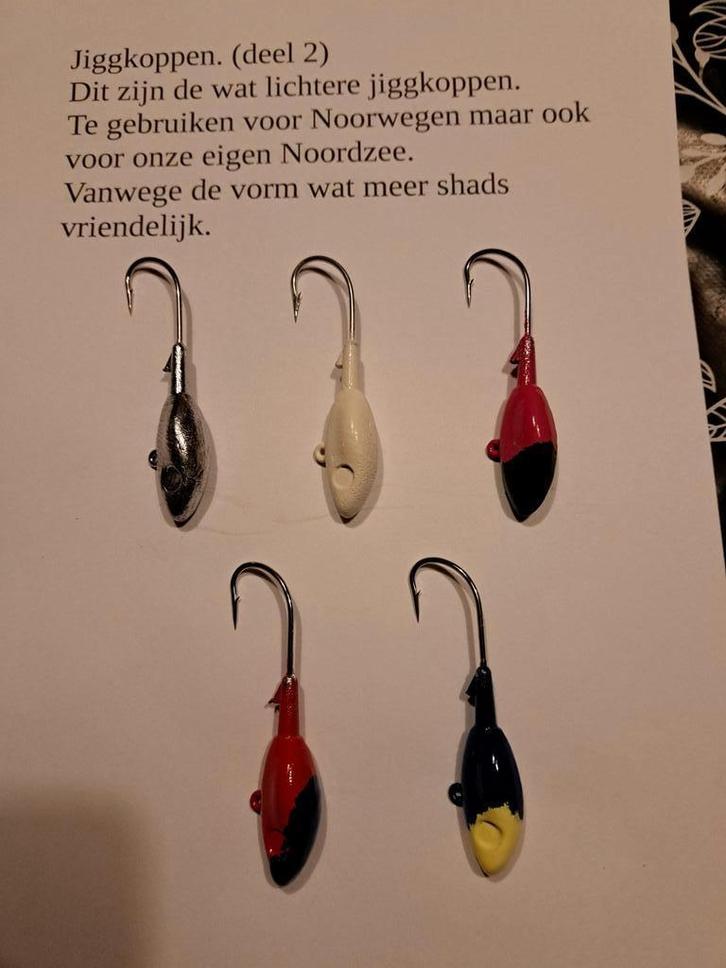 Jiggkoppen (deel 2) dit zijn de wat lichtere jiggkoppen, Watersport en Boten, Hengelsport | Zeevissen, Nieuw, Haak, Ophalen of Verzenden
