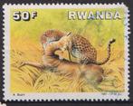 Rwanda 1987 Wilde dieren, Verzenden, Gestempeld, Dier of Natuur