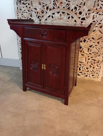 Oosters mahoniehouten kast opium model 90x90x50cm nu €110 beschikbaar voor biedingen