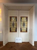 Belle époque. Kamer en suite deuren met glas in lood, Ophalen, Gebruikt, Glas in lood, Overige typen