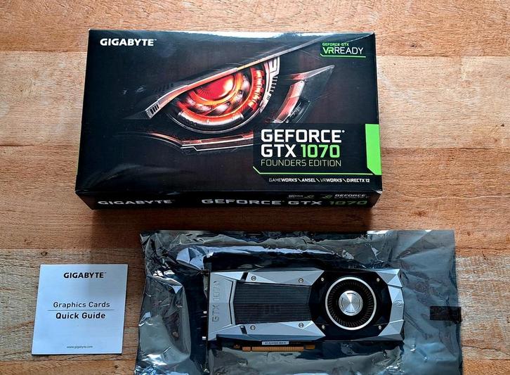 GeForce GTX 1070 Founders Edition - goede staat, Computers en Software, Videokaarten, Gebruikt, Nvidia, PCI-Express 3.0, GDDR5