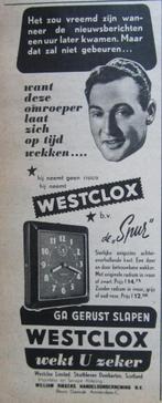 knipsel  WESTCLOX wekker  1953, Verzamelen, Tijdschriften, Kranten en Knipsels, Ophalen of Verzenden, 1920 tot 1940, Knipsel(s)