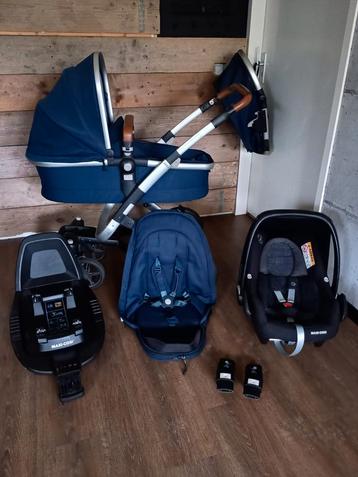 Zeer Complete Joolz Geo 2 Parrot Blue, Familyfix 3, maxicosi beschikbaar voor biedingen