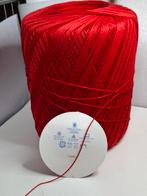 Rode glanskatoen, 2 conen (500 gram), Hobby en Vrije tijd, Breien en Haken, Ophalen of Verzenden, Nieuw, Breien of Haken, Wol of Garen