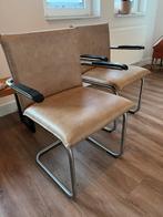 Jess design buisframe stoelen 2x, Huis en Inrichting, Stoelen, Ophalen, Gebruikt, Twee, Bruin