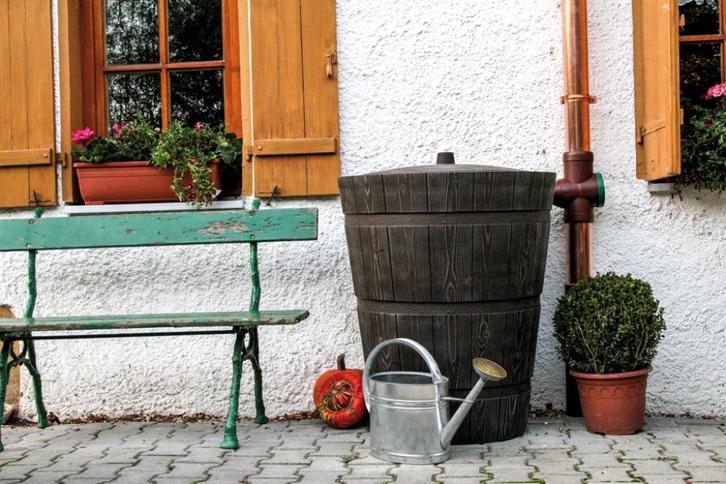 Regenton Rustico 275L donkerbruin nu extra voordelig !!!!!!, Tuin en Terras, Regentonnen, Nieuw, Kunststof, 150 liter of meer