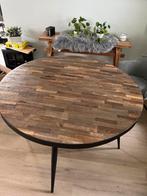 Houten Eettafel - Ronde Tafel, Ophalen, Gebruikt, 100 tot 150 cm, Vier personen