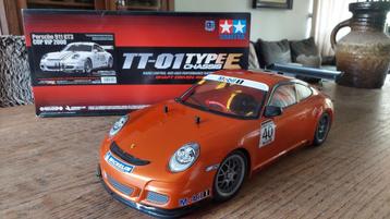 Tamiya TT01E, Porsche 911 GT3, brushless compleet beschikbaar voor biedingen