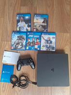 Playstation 4 slim 1TB met 1 controller en 5 games, Ophalen of Verzenden, Zo goed als nieuw, S, Met 1 controller