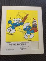 vintage schuifspel smurfen van Peyo 1976, Ophalen, Gebruikt