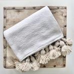 Marokkaanse Plaid met PomPoms Ecru, Nieuw, Ophalen of Verzenden, Info@plukietamoois.nl, Info@plukietamoois.nl