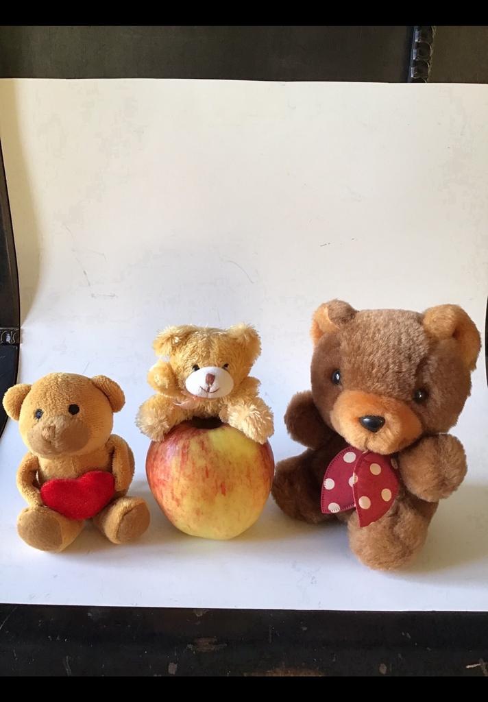 3 kleine beren, allemaal teddyberen, bruine beer teddy klein, Ophalen of Verzenden, Zo goed als nieuw