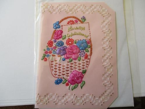 nr 152 pergamano felicitatie kaart, Hobby en Vrije tijd, Kaarten | Zelfgemaakt, Nieuw, Ophalen of Verzenden
