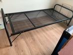 Onderschuifbed + matras 92 x 184, Huis en Inrichting, Slaapkamer | Bedden, Ophalen, 90 cm, Eenpersoons, Zwart