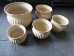 5 mooie potten met kleine beschadiging 5 stuks voor 10,00, Gebruikt, Rond, Ophalen of Verzenden, Aardewerk