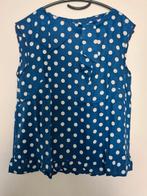 2-delig vintage blauw/wit polkadot pyjama, maat 40., Blauw, Lingerie de Luxe, Ophalen of Verzenden, Nachtkleding