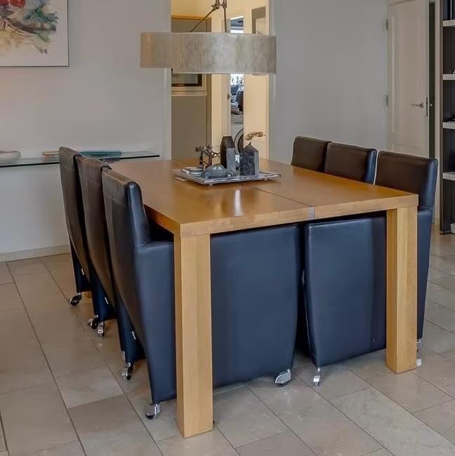 Bert Plantagie Eetkamertafel Massief hout excl stoelen, Ophalen, Eikenhout, 200 cm of meer, 50 tot 100 cm