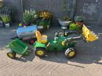 John Deere traptrekker, rolly roys tank en extra aanhanger, Ophalen, Gebruikt, Overige merken, Met kar of aanhanger