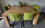 Eettafel 160x160  massief eiken, Huis en Inrichting, Tafels | Eettafels, Ophalen, 100 tot 150 cm, Eikenhout, 200 cm of meer