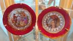 Limoges 2 vintage bordjes, marie antoinette, rood met goud, Antiek en Kunst, Antiek | Porselein, Ophalen of Verzenden