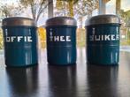 Koffie thee en suiker bussen, Antiek en Kunst, Antiek | Emaille, Ophalen of Verzenden