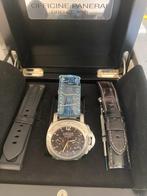 Panerai Luminor Daylight, Sieraden, Tassen en Uiterlijk, Horloges | Heren, Overige merken, Leer, Staal, Polshorloge