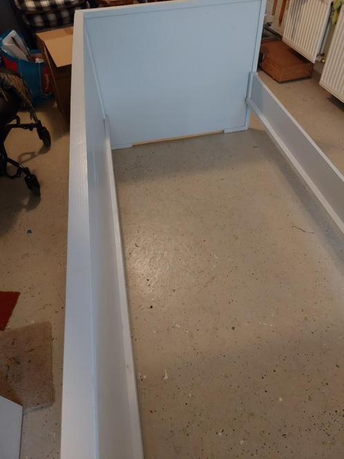 slaapbank, Huis en Inrichting, Slaapkamer | Slaapbanken, Gebruikt, 90 cm, 200 cm, Eenpersoons, Grijs, Ophalen