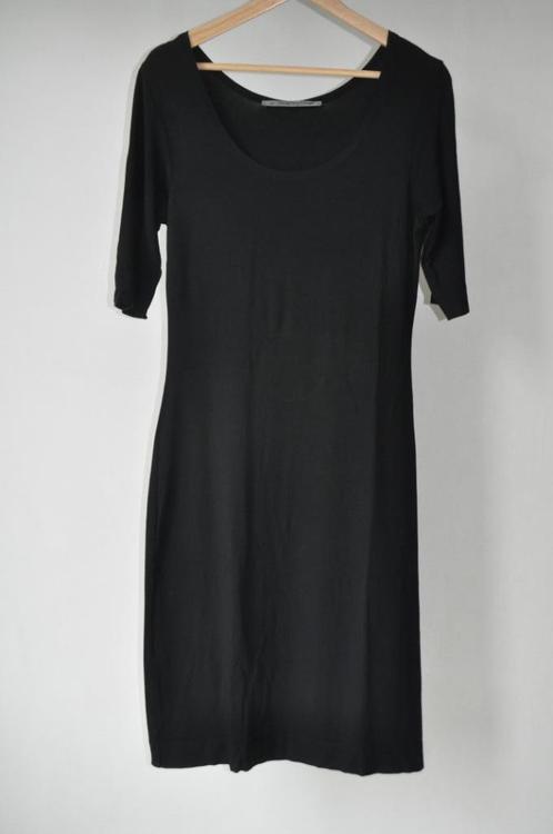 Zwarte jurk Cora Kemperman slank model maat M, Kleding | Dames, Jurken, Zo goed als nieuw, Maat 38/40 (M), Zwart, Onder de knie