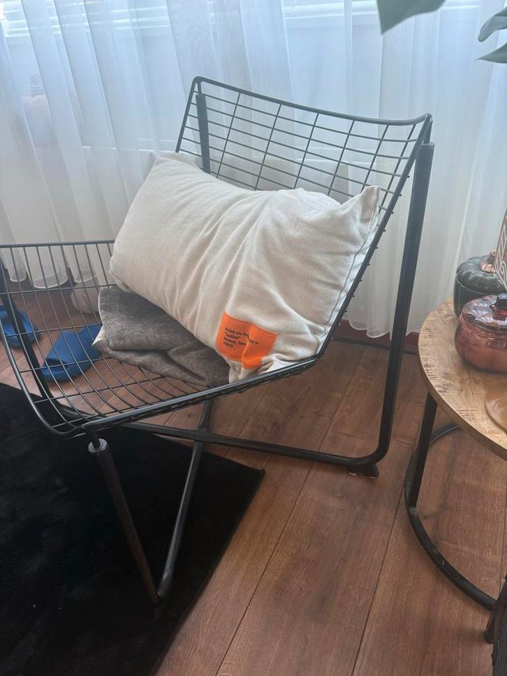 Vintage Niels Gammelgaard Stoel, Huis en Inrichting, Fauteuils, Gebruikt, Metaal, 50 tot 75 cm, Minder dan 75 cm, Ophalen of Verzenden