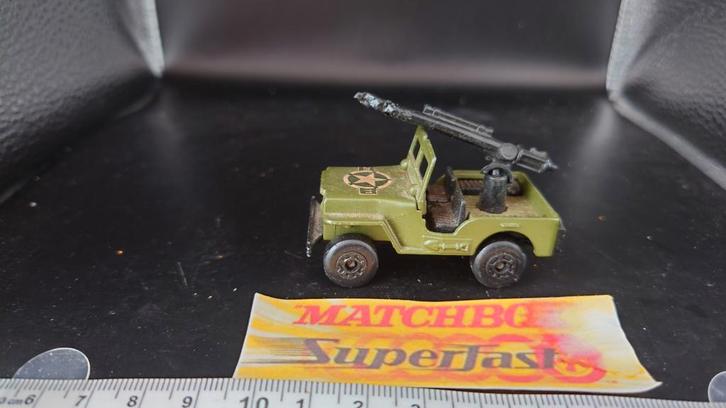 Matchbox Lesney Superfast nr.38 Jeep Army, Hobby en Vrije tijd, Modelauto's | 1:87, Zo goed als nieuw, Auto, Matchbox, Ophalen of Verzenden