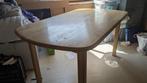rubberwood tafel (150l x 90b x 75h), Huis en Inrichting, Tafels | Eettafels, Ophalen, Gebruikt, 50 tot 100 cm, Vijf personen of meer