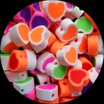 Polymeerkralen hart hartjes kralen polymeer heart beads SALE, Verzenden, Nieuw, Kraal