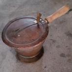 Antieke koperkleurige koffiebrander / koffiepopper, Ophalen of Verzenden, Gebruikt