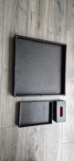 Leren dienbladen set met servet dispenser, Ophalen of Verzenden, Nieuw