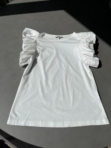 Wit katoenen SAAR shirt, maat S beschikbaar voor biedingen
